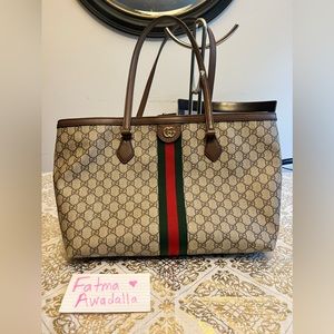 Gucci Beige and Brown Tote Bag